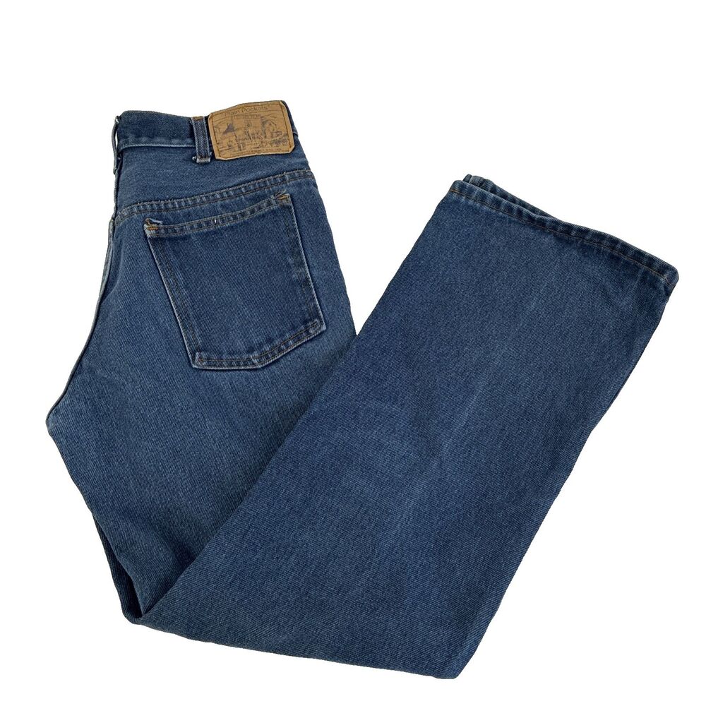 Vintage Mens Plain Pockets JCPenney Denim Jeans Size 30x30 Made In USA Bootcut